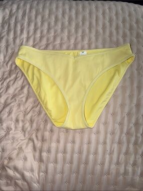 Gilly Hicks Bright Yellow Ribbed Bikini Bottom